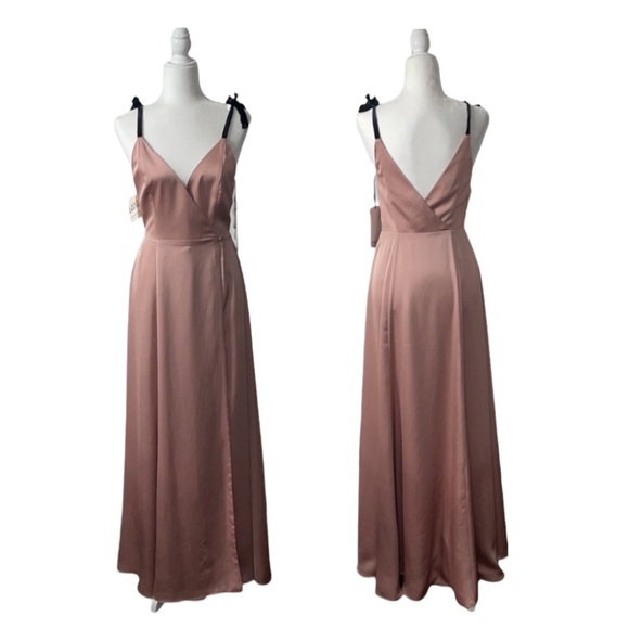 NEW Fame And Partners Blush Pink Maxi Gown Dress Prom Formal Event Dance Size 4 - Picture 1 of 8